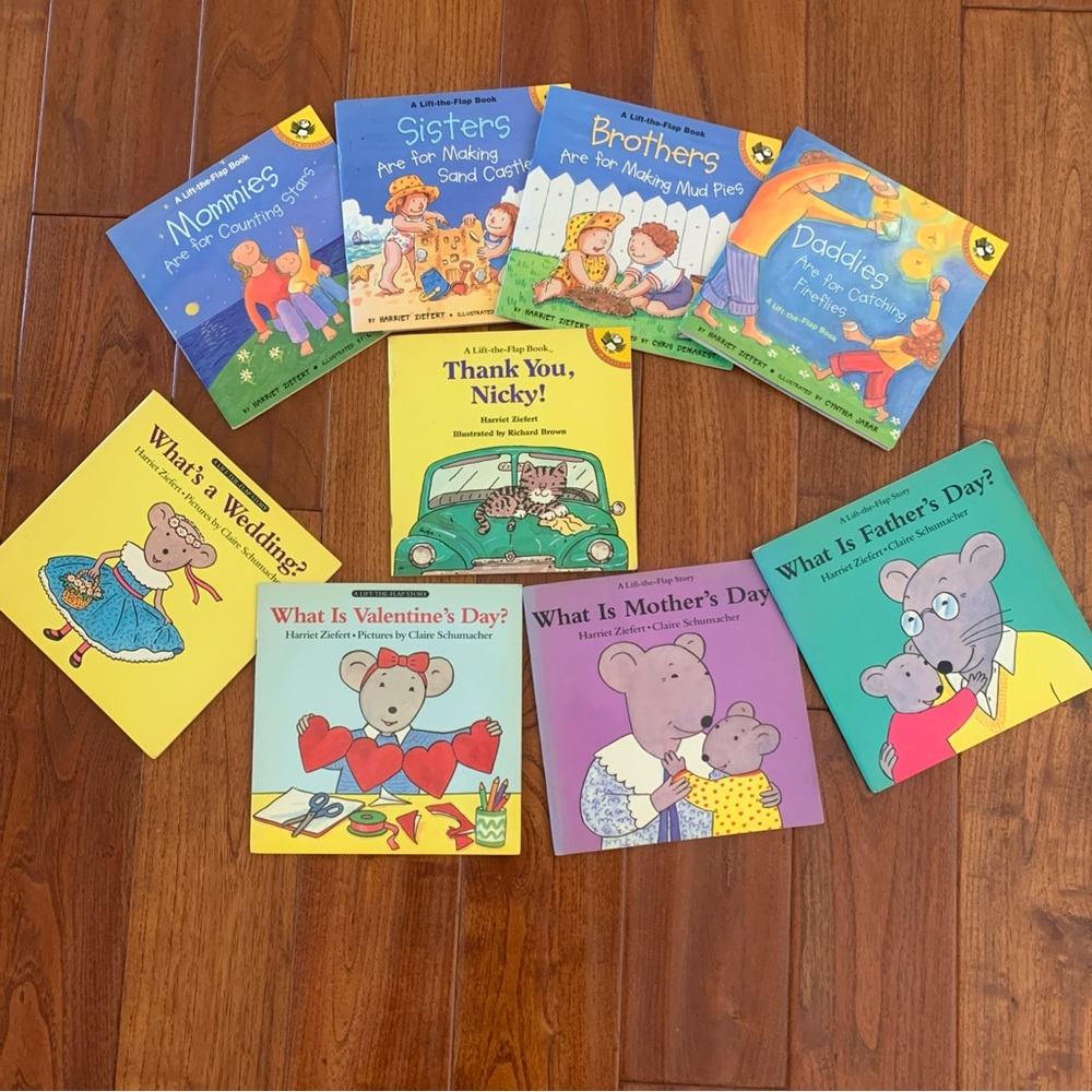 Picture Puffin Lift-the-flap book lot 8 Harriet Ziefert Daddies Mommies Teachers